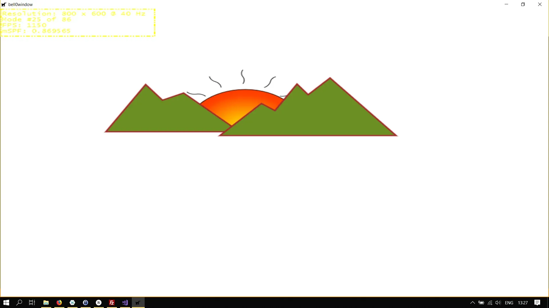 Mountains with Sun